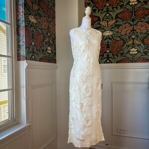 Floral Embroidered Mesh Dress w. Open Back 🪽 Bridal